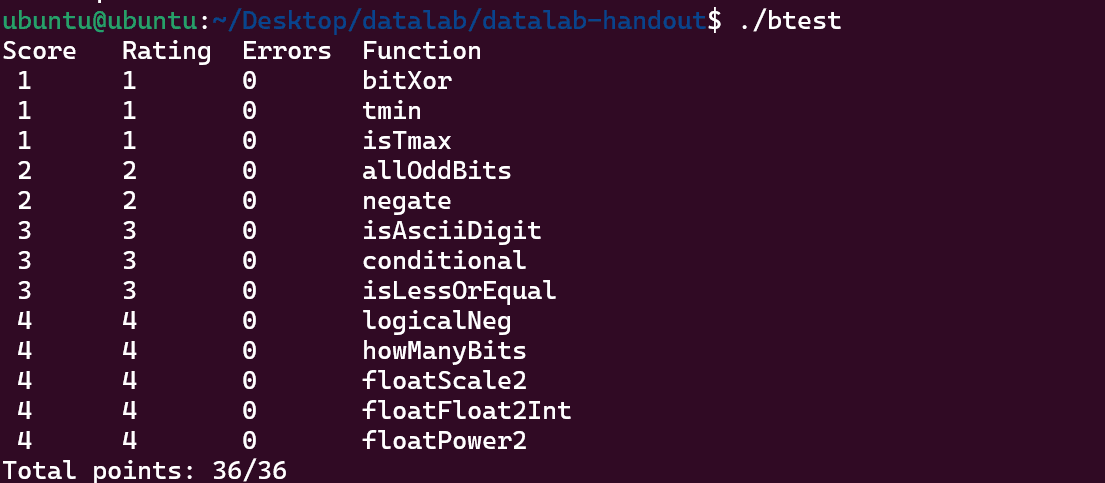 Csapp1-datalab