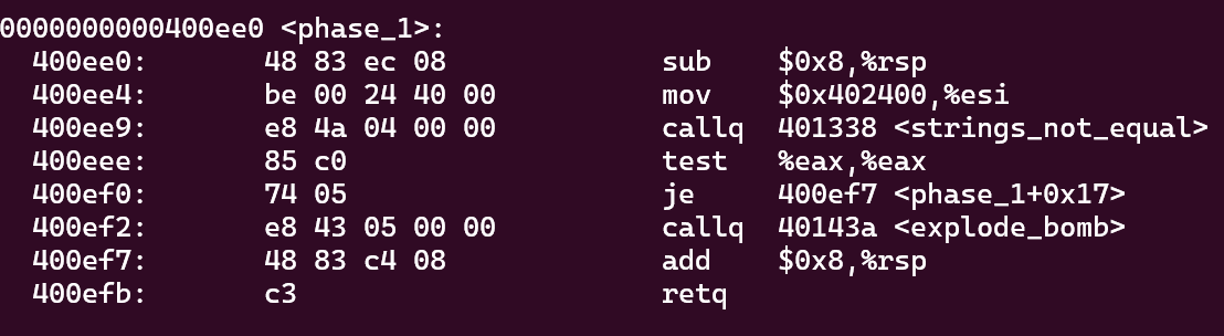 Csapp2-bomblab